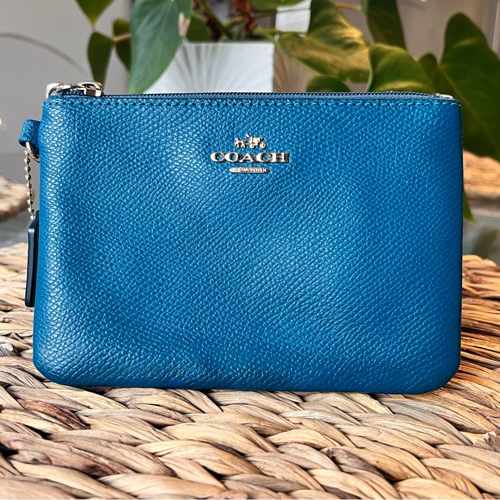 Mini Coach Old blue Crossgrain leather